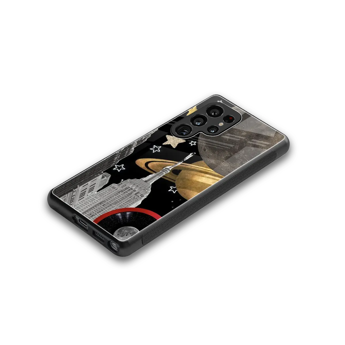 City Cosmos stylish phone case for samsung galaxy s25 ultra | glossy glass and slim fit