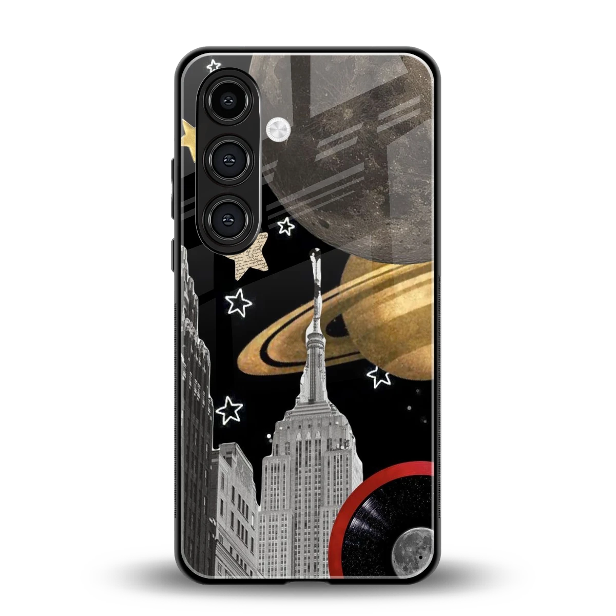City Cosmos back phone cover | glass case for samsung galaxy s23 fe