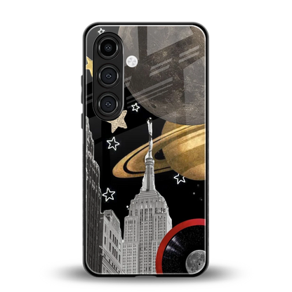 City Cosmos back phone cover | glass case for samsung galaxy s23 plus