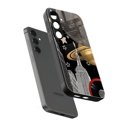 City Cosmos sleek samsung galaxy s25 cover with tempered glass back and TPU edges