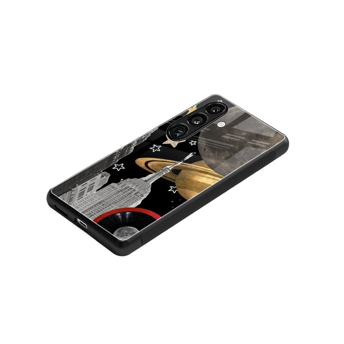 City Cosmos stylish phone case for samsung galaxy s24 | glossy glass and slim fit