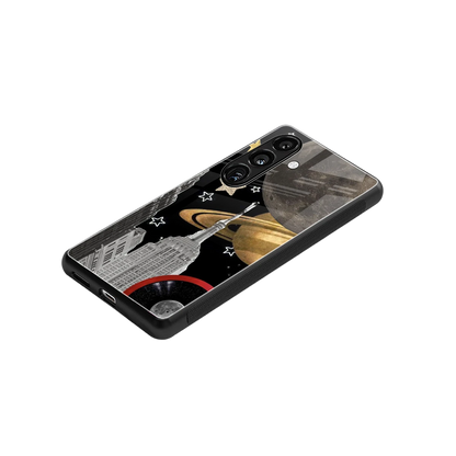City Cosmos stylish phone case for samsung galaxy s24 | glossy glass and slim fit