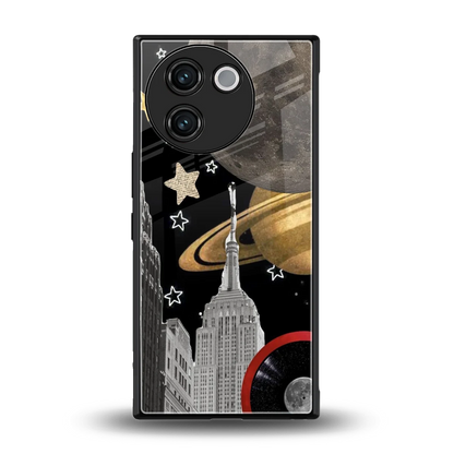 City Cosmos back phone cover | glass case for vivo v30e