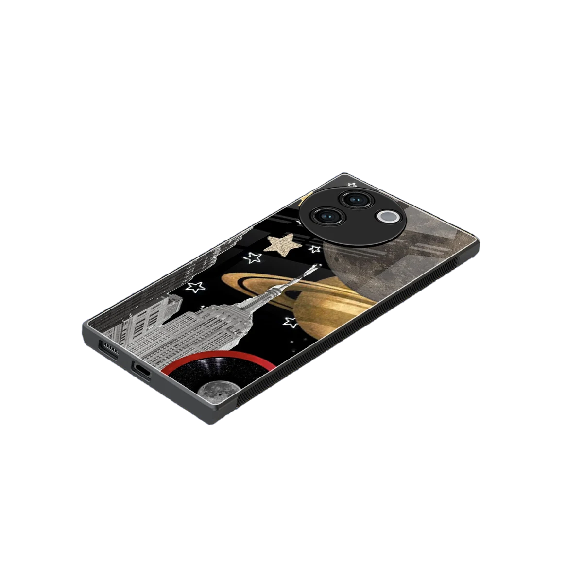 City Cosmos stylish phone case for vivo v30e | glossy glass and slim fit