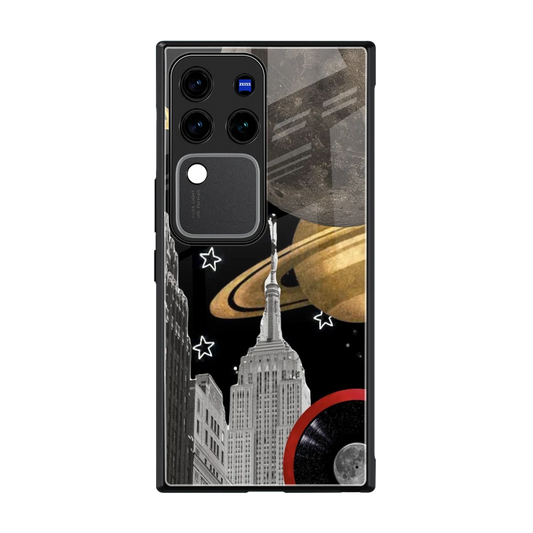 City Cosmos back phone cover | glass case forvivo v30 pro