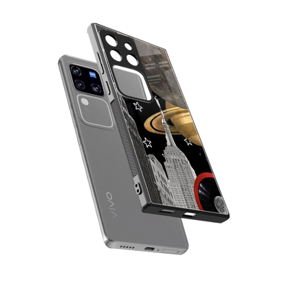 City Cosmos sleekvivo v30 pro cover with tempered glass back and TPU edges
