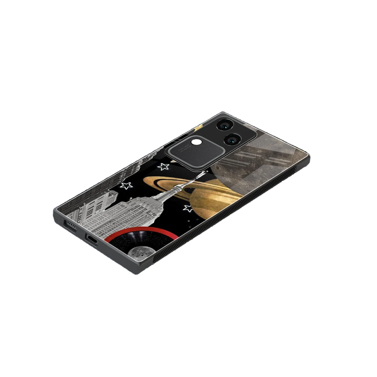 City Cosmos stylish phone case for vivo v30 | glossy glass and slim fit