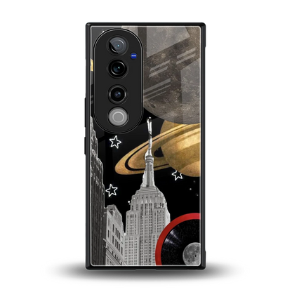 City Cosmos back phone cover | glass case for vivo v40 pro