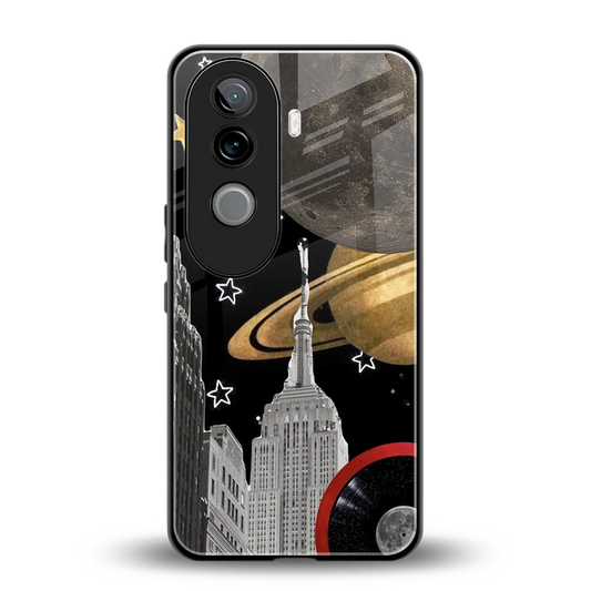 City Cosmos back phone cover | glass case for vivo v40e