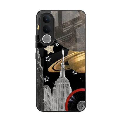 City Cosmos back phone cover | glass case for vivo v70 fe