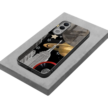 City Cosmos stylish phone case for vivo v70 fe | glossy glass and slim fit