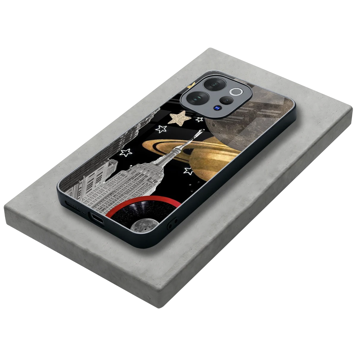 City Cosmos stylish phone case for vivo v70 elite | glossy glass and slim fit