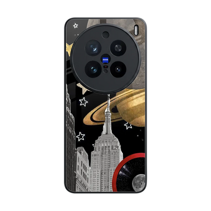 City Cosmos back phone cover | glass case for vivo x200 pro