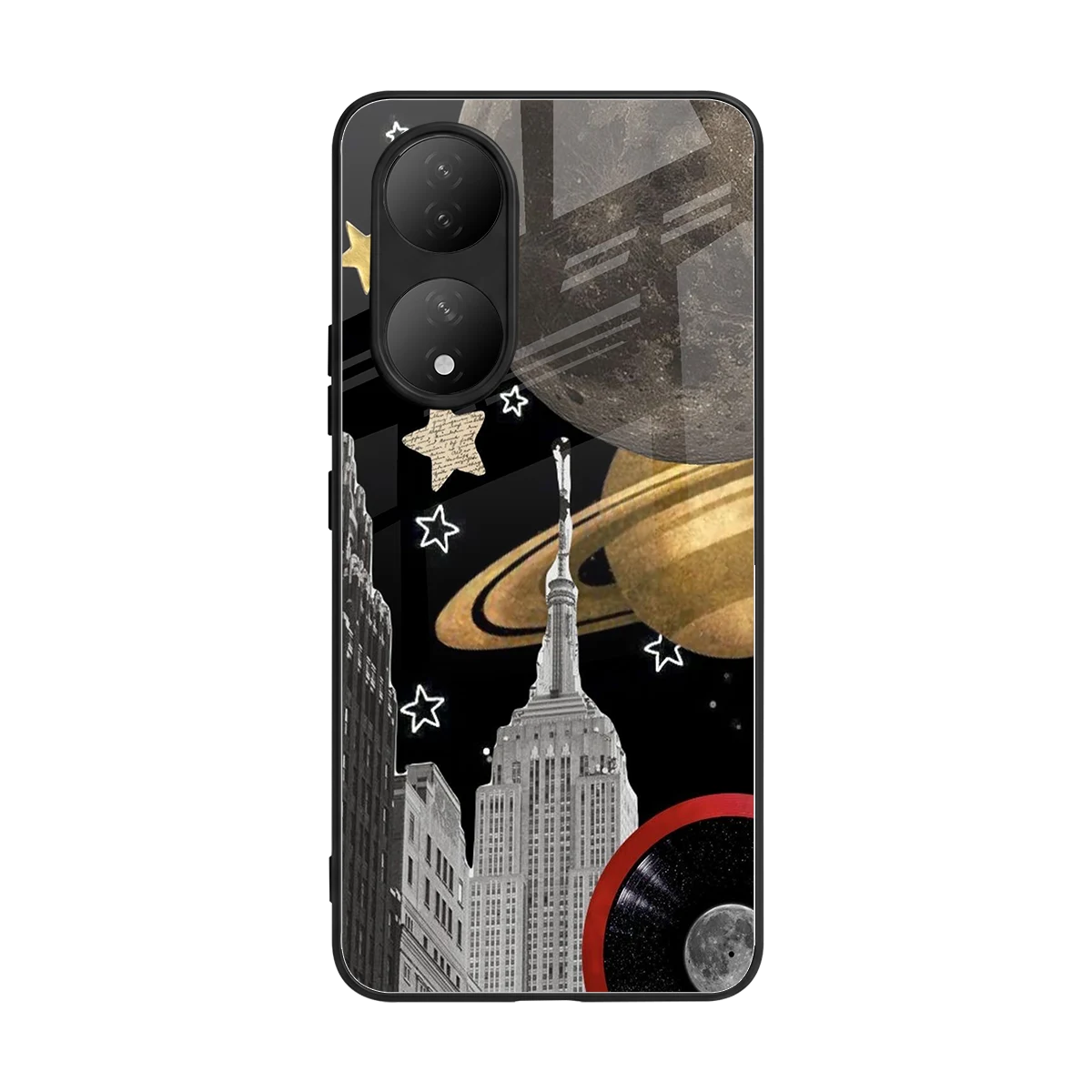 City Cosmos back phone cover | glass case for Vivo-y100