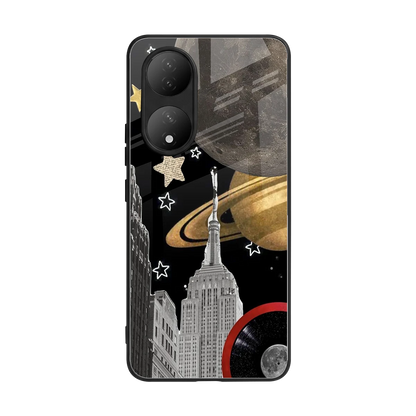 City Cosmos back phone cover | glass case for Vivo-y100