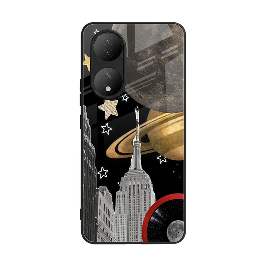 City Cosmos back phone cover | glass case for Vivo-y100