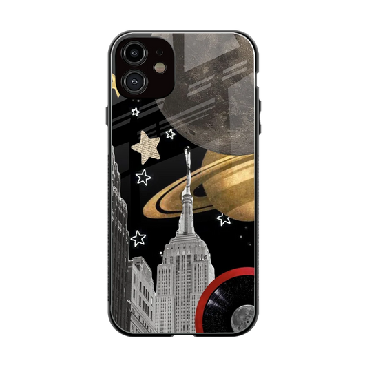 City Cosmos back phone cover | glass case for iphone 12