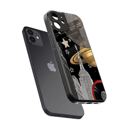 City Cosmos sleek iphone 11 cover with tempered glass back and TPU edges