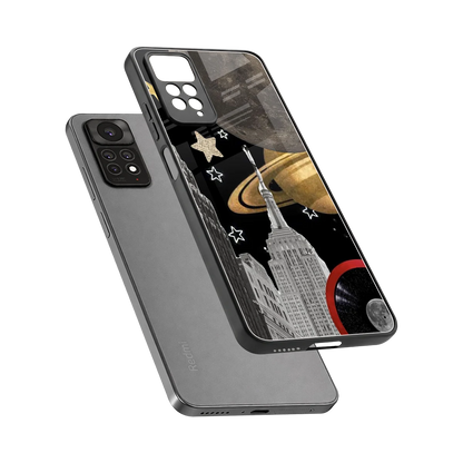 City Cosmos sleek redmi note 11 pro cover with tempered glass back and TPU edges