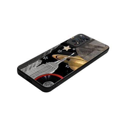 City Cosmos stylish phone case for redmi note 11 pro | glossy glass and slim fit