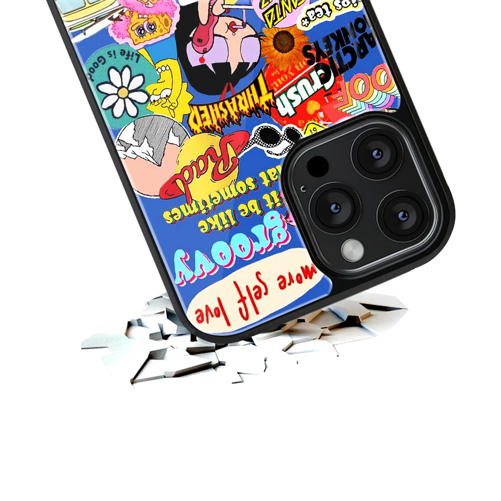 Durable Glass Back Mobile Case for iPhone, Samsung, OnePlus, Google Pixel, Redmi, Vivo, Oppo