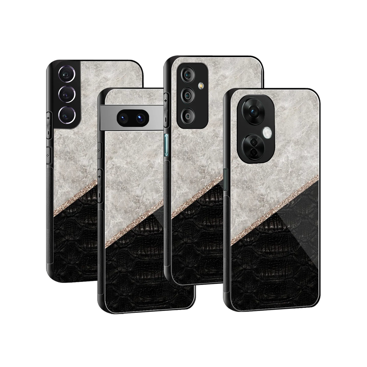 Stylish Glass Back Case for All Smartphones iPhone, Samsung, OnePlus, Pixel, Redmi, Oppo, Vivo, Motorola
