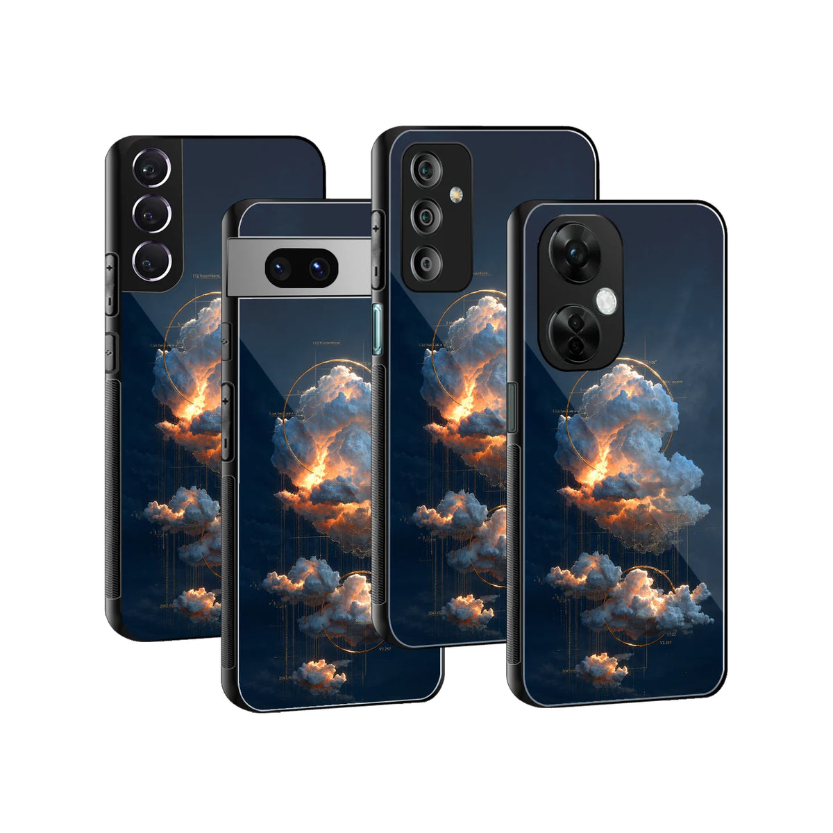 Stylish Glass Back Case for All Smartphones iPhone, Samsung, OnePlus, Pixel, Redmi, Oppo, Vivo, Motorola