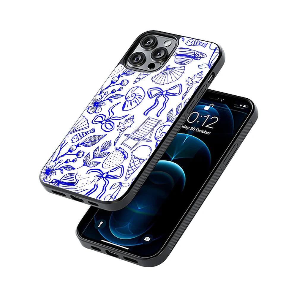 Protective Glass Back Phone Case Compatible with iPhone, Samsung, OnePlus, Pixel & More