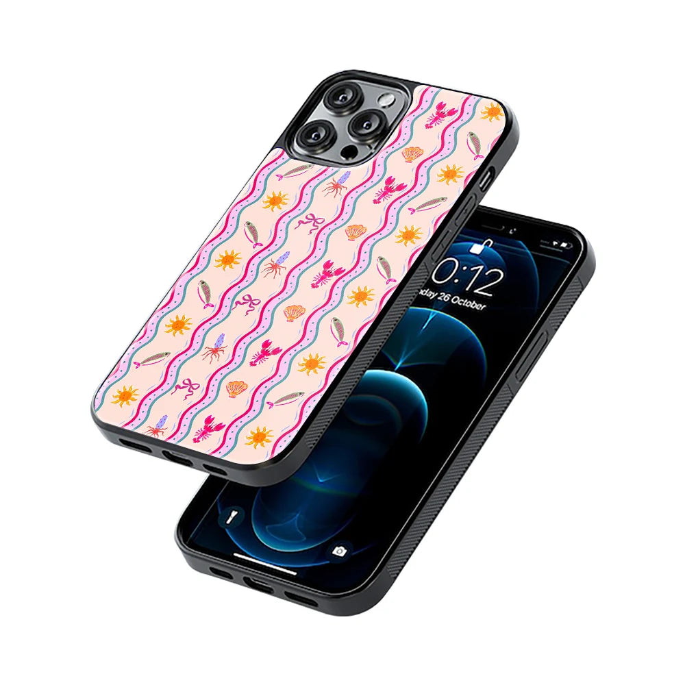 Protective Glass Back Phone Case Compatible with iPhone, Samsung, OnePlus, Pixel & More