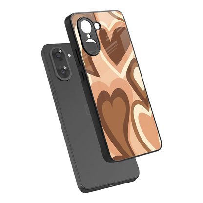 Cocoa Heartbeat sleek oneplus nord ce5 5g cover with tempered glass back and TPU edges