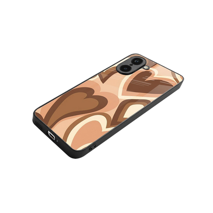Cocoa Heartbeat stylish phone case for oneplus nord ce5 5g | glossy glass and slim fit