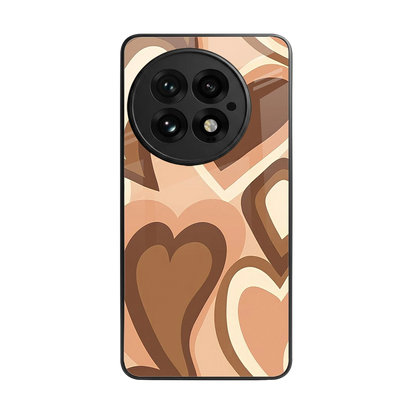 Cocoa Heartbeat back phone cover | glass case for oneplus 13