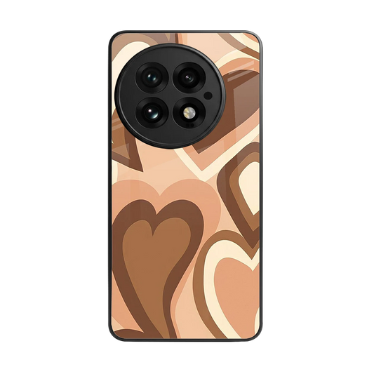 Cocoa Heartbeat back phone cover | glass case for oneplus 13