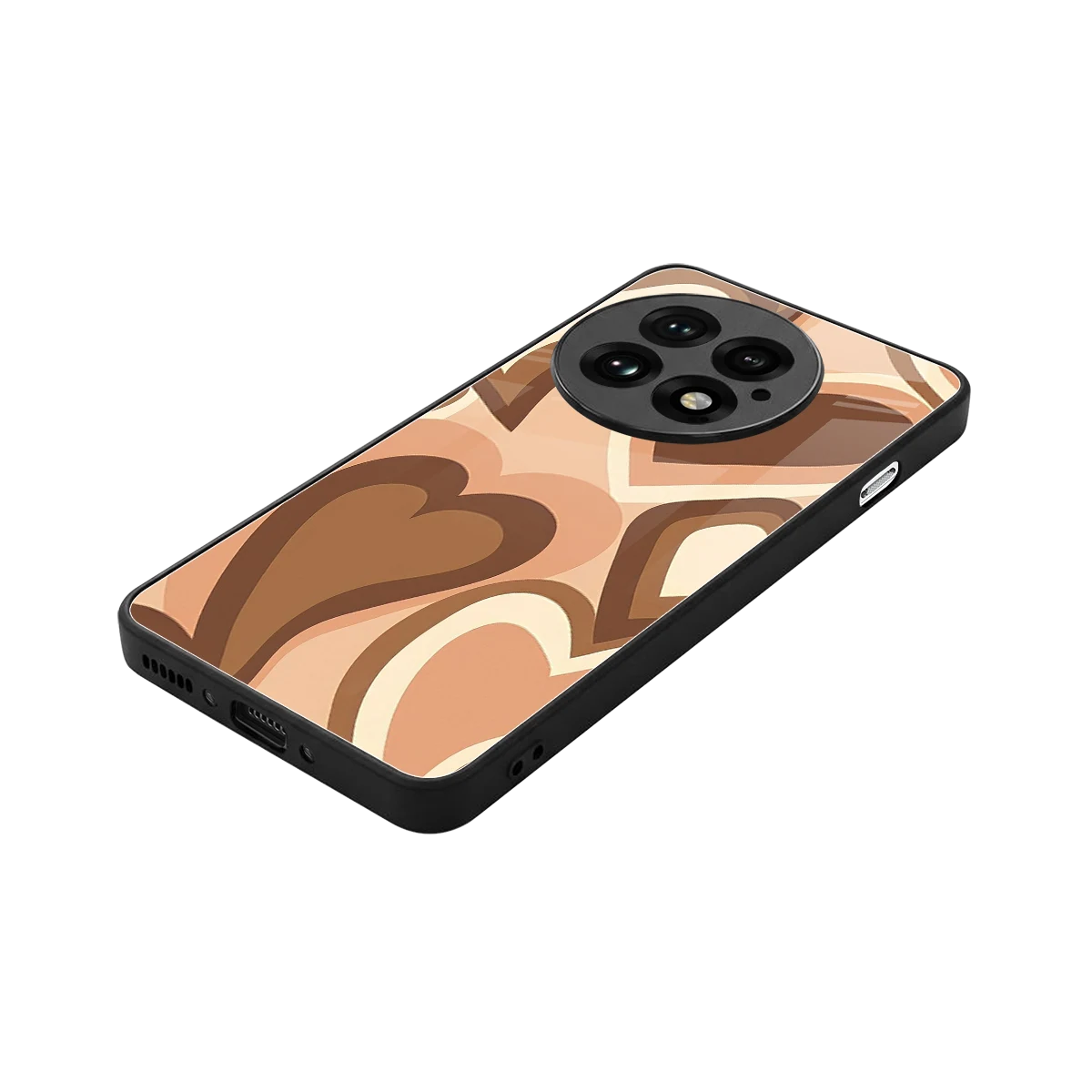 Cocoa Heartbeat stylish phone case for oneplus 13 | glossy glass and slim fit