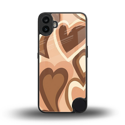 Cocoa Heartbeat back phone cover | glass case for cmf nothing phone 1
