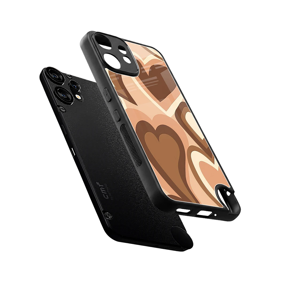 Cocoa Heartbeat sleek cmf nothing phone 2 pro cover with tempered glass back and TPU edges