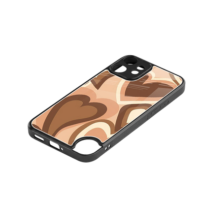 Cocoa Heartbeat stylish phone case for cmf nothing phone 2 pro | glossy glass and slim fit