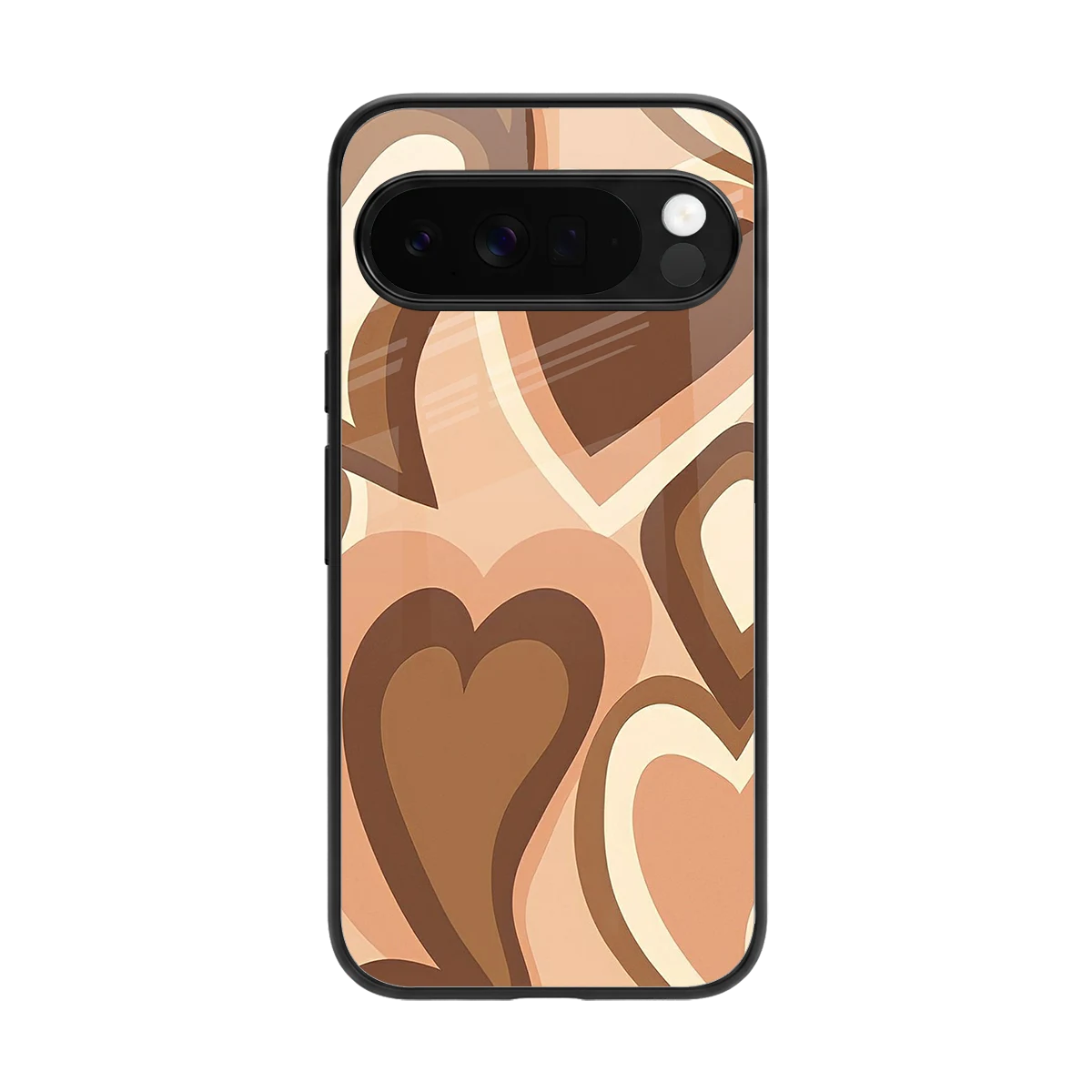 Cocoa Heartbeat back phone cover | glass case for google pixel 10 pro xl