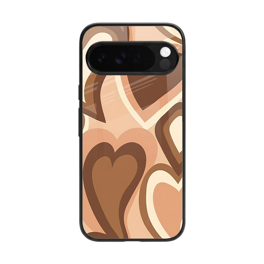 Cocoa Heartbeat back phone cover | glass case for google pixel 10 pro xl
