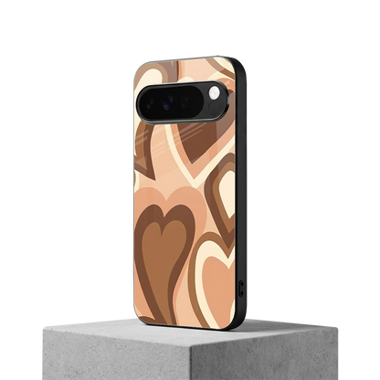 Cocoa Heartbeat google pixel 10 pro xl mobile cover | shockproof glass phone case