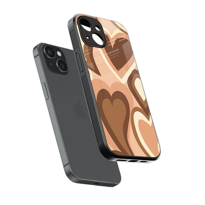 Cocoa Heartbeat sleek iphone 13 mini cover with tempered glass back and TPU edges