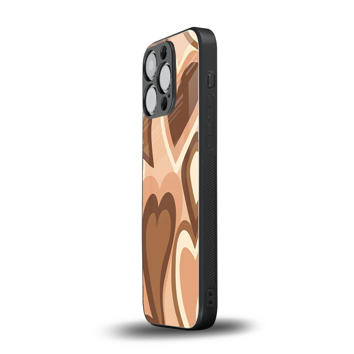 Cocoa Heartbeat iphone 13 pro mobile cover | shockproof glass phone case