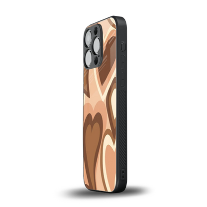 Cocoa Heartbeat iphone 13 pro mobile cover | shockproof glass phone case
