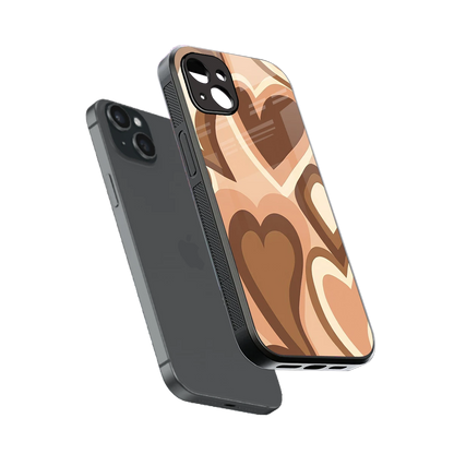 Cocoa Heartbeat sleek iphone 14 plus cover with tempered glass back and TPU edges