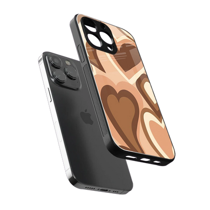 Cocoa Heartbeat sleek iphone 15 pro max cover with tempered glass back and TPU edges