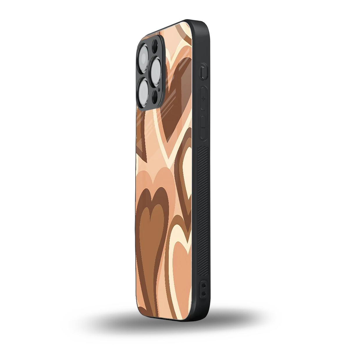 Cocoa Heartbeat iphone 15 pro max mobile cover | shockproof glass phone case