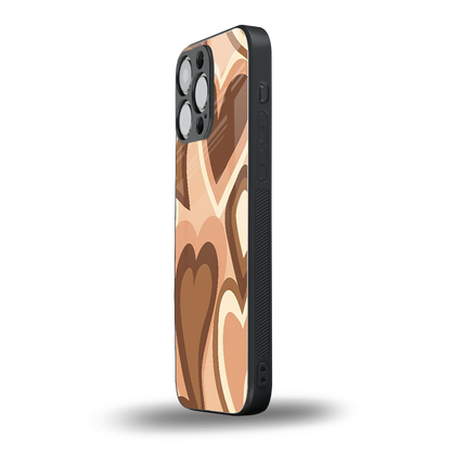 Cocoa Heartbeat iphone 15 pro max mobile cover | shockproof glass phone case