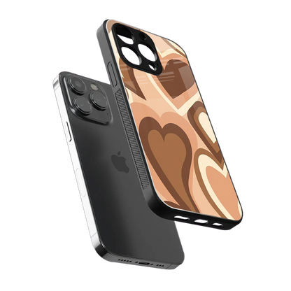 Cocoa Heartbeat sleek iphone 15 pro cover with tempered glass back and TPU edges