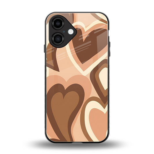 Cocoa Heartbeat Phone Case for Iphone 16 | Glass Case