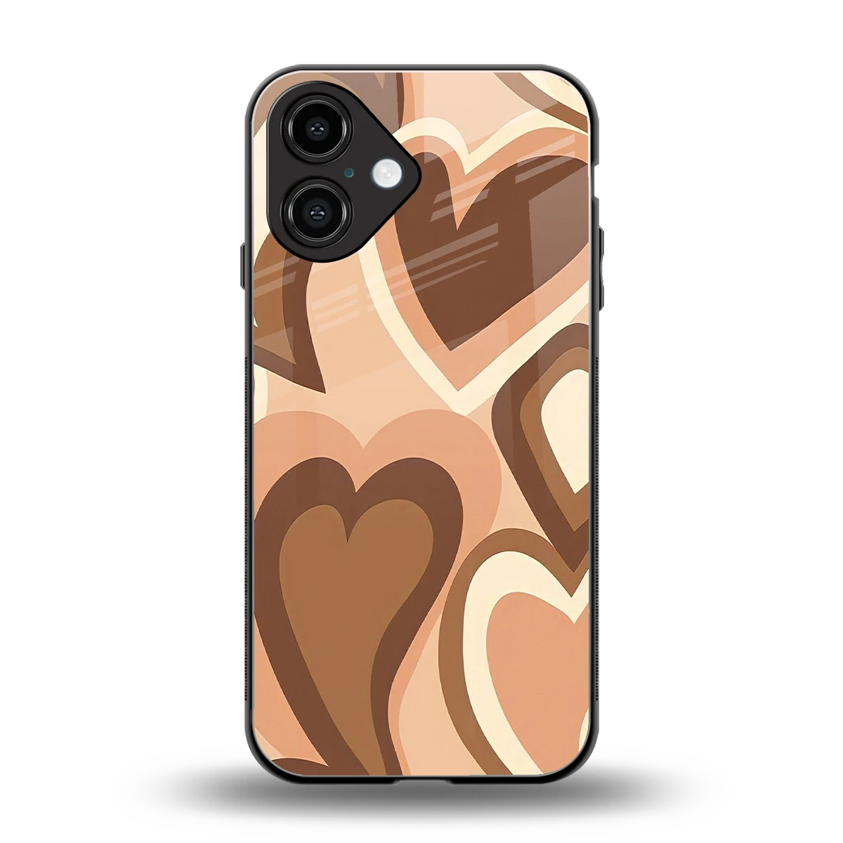 Cocoa Heartbeat back phone cover | glass case for iphone 16